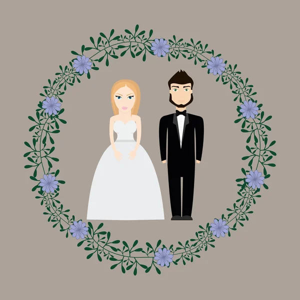 幸せな結婚式のデザイン — ストックベクタ