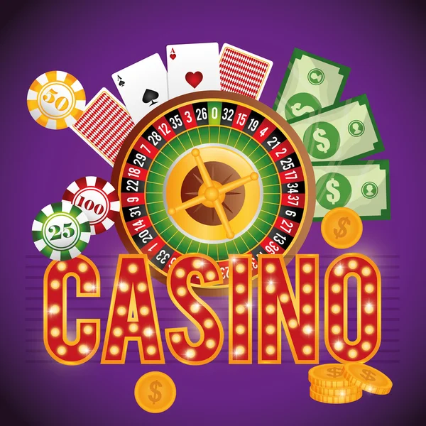 Icône de casino desin — Image vectorielle
