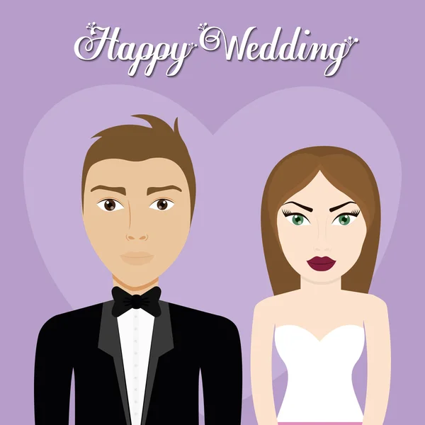 Happy wedding design — Stock Vector