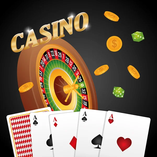 Ανετο εικονίδιο καζίνο — Διανυσματικό Αρχείο