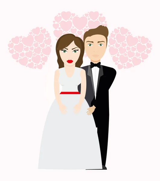 Szczęśliwy wesele wzór — Wektor stockowy