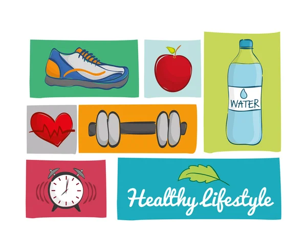 Healthy lifestyle design — Stock Vector