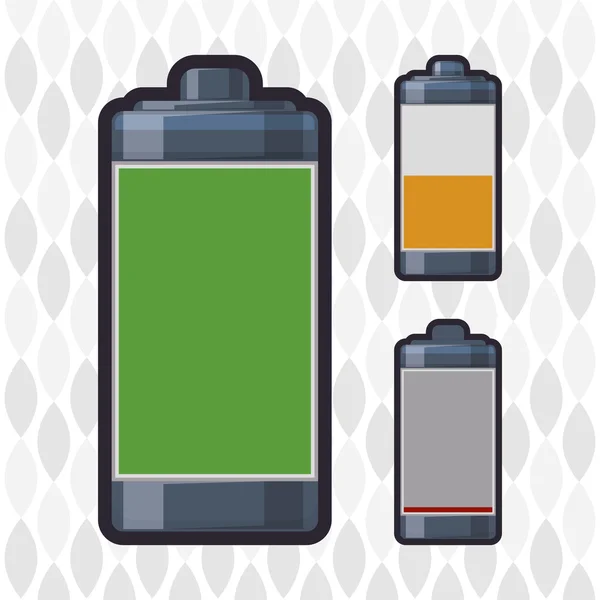 Design der Batterie-Symbole — Stockvektor