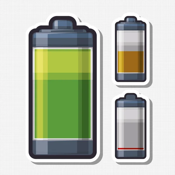 Batteriekonzept Mit Icon Design Vektorabbildung Eps Grafik — Stockvektor