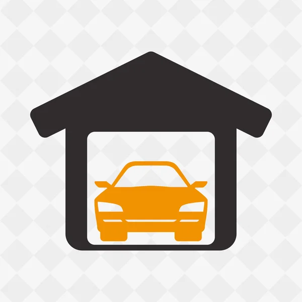 Garage Concept Met Pictogram Ontwerp Illustratie Eps Vectorafbeelding — Stockvector