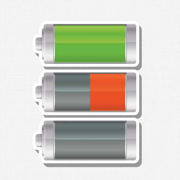 Batteriekonzept Mit Icon Design Vektorabbildung Eps Grafik — Stockvektor