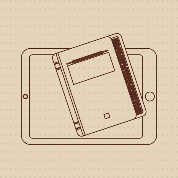 Desain ikon buku elektronik - Stok Vektor