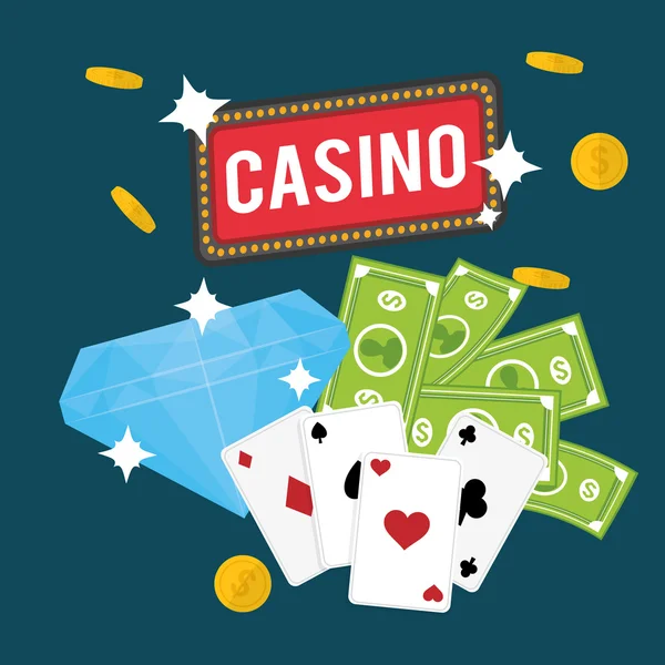 Conception d'icône de casino — Image vectorielle