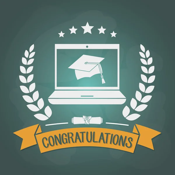 Conception icône de graduation — Image vectorielle