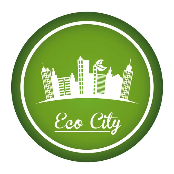 Eco city design — Stock Vector