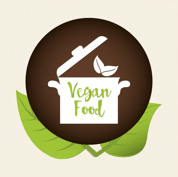 Diseño de icono vegano — Archivo Imágenes Vectoriales