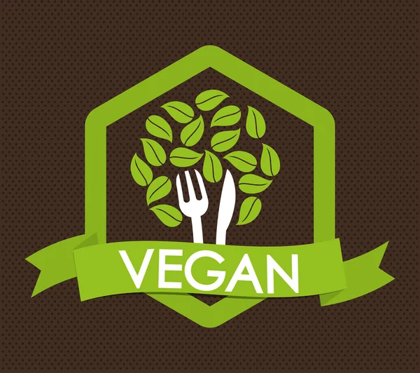 Design icona vegana — Vettoriale Stock