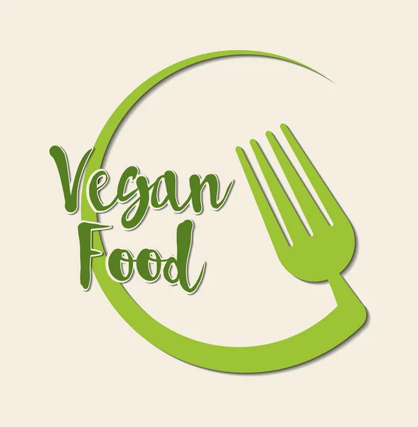 Diseño de icono vegano — Archivo Imágenes Vectoriales