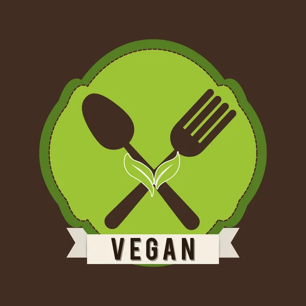 Design icona vegana — Vettoriale Stock