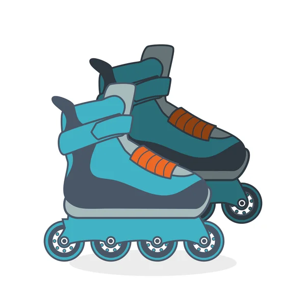 Conception de patinage à rouleaux — Image vectorielle