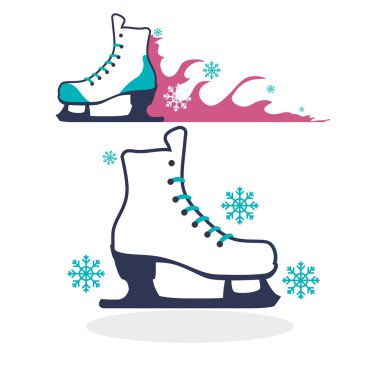 Buz pateni simgesi tasarım