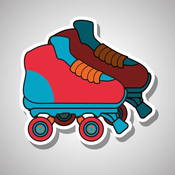 ローラー スケートの設計 — ストックベクタ