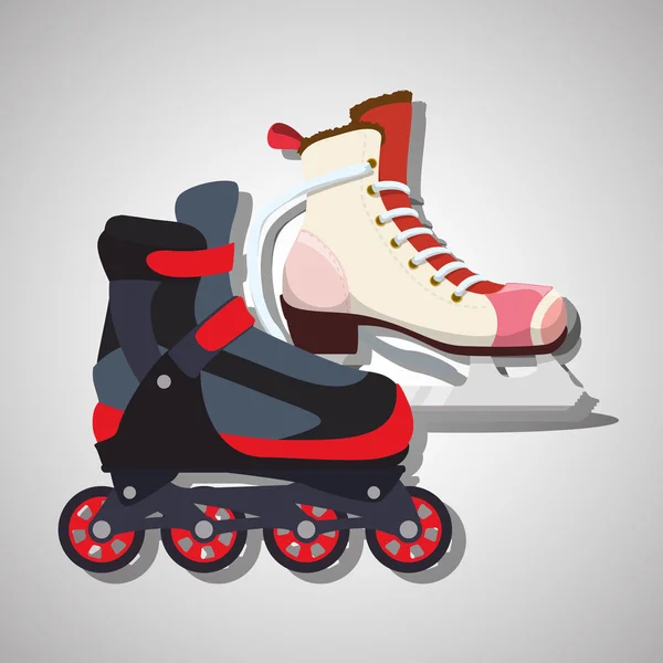 Conception icône de patinage — Image vectorielle