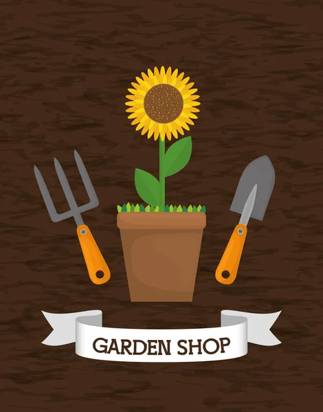 Diseño de icono de jardinería — Vector de stock