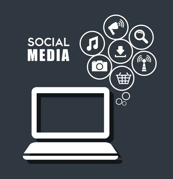 Diseño de redes sociales — Vector de stock