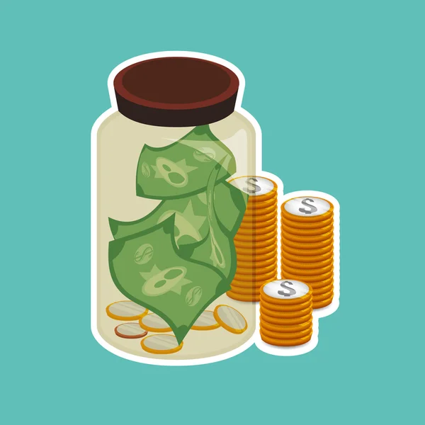 Geld pictogram ontwerp — Stockvector