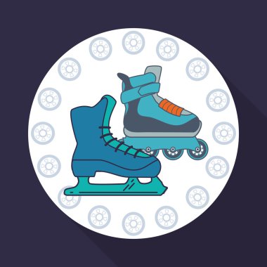 Buz pateni simgesi tasarım