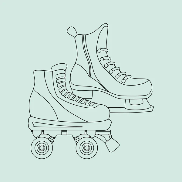 Design der Skating-Ikone — Stockvektor