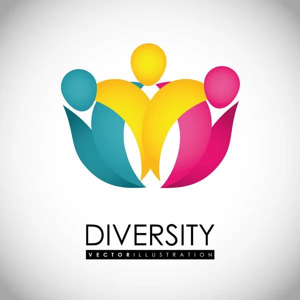 Diversity icon design — Stock Vector