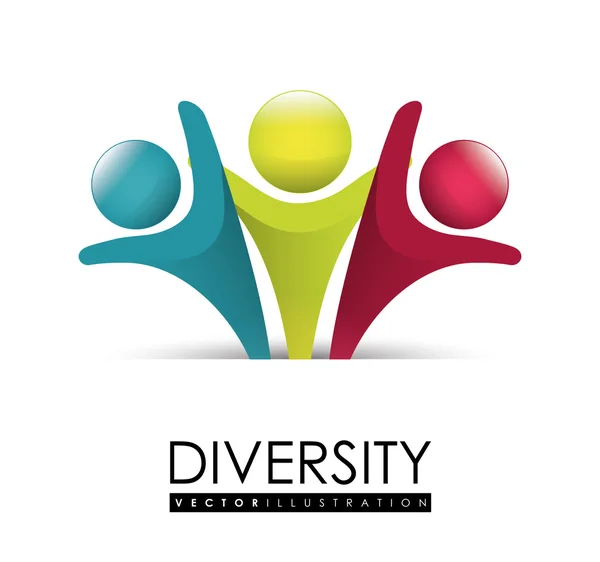 Design de ícone de diversidade — Vetor de Stock