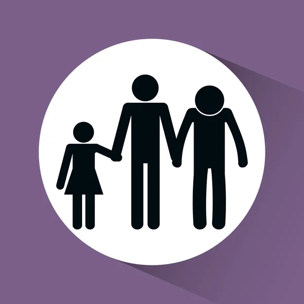 Conception d'icône de famille — Image vectorielle