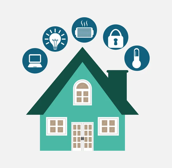 Smart house icon design — Stock Vector