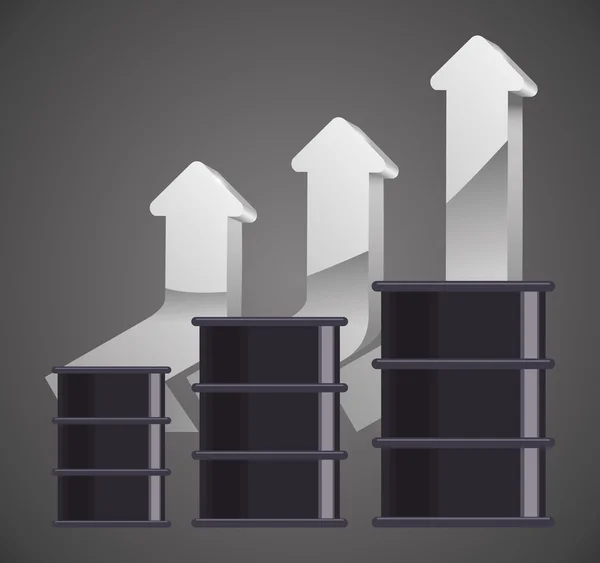 Desenho do preço do petróleo — Vetor de Stock