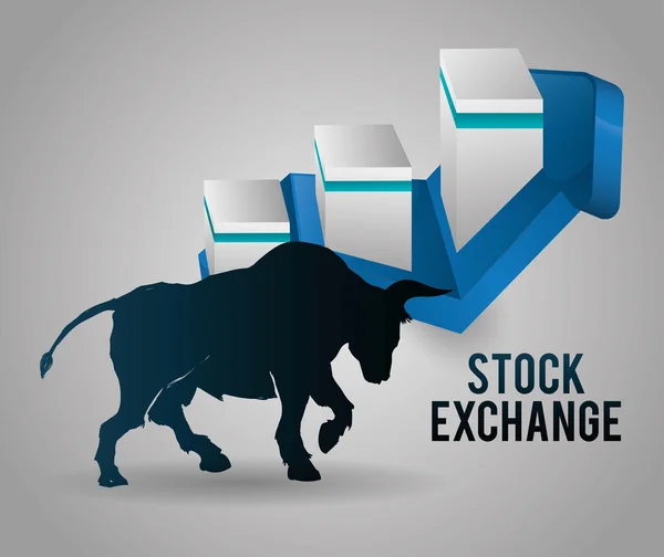 Projeto da bolsa de valores — Vetor de Stock