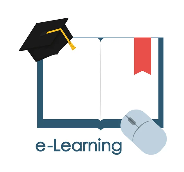 Design von E-Learning-Icons — Stockvektor