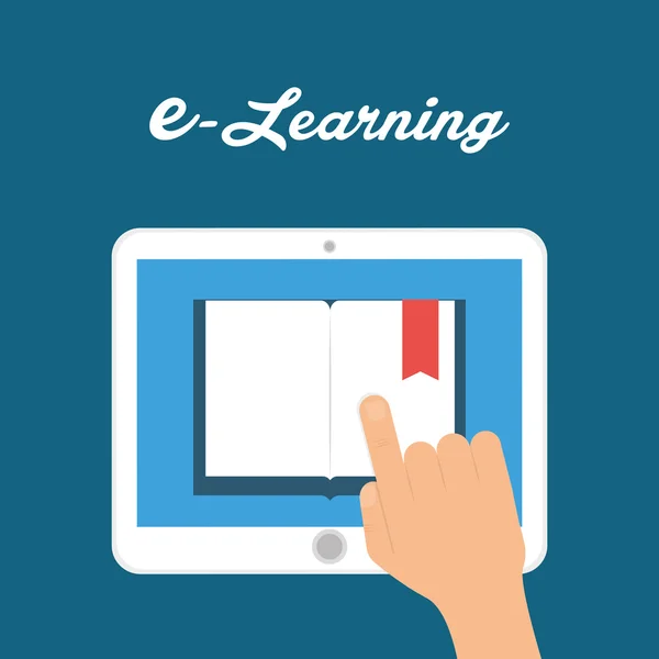 E-learning pictogram ontwerp — Stockvector