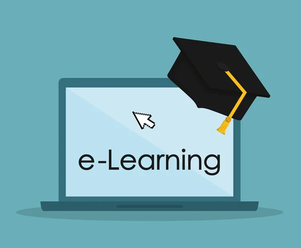 Diseño de iconos de e-learning — Vector de stock