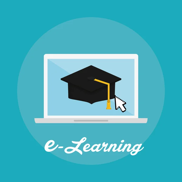 Design de ícone de e-learning — Vetor de Stock