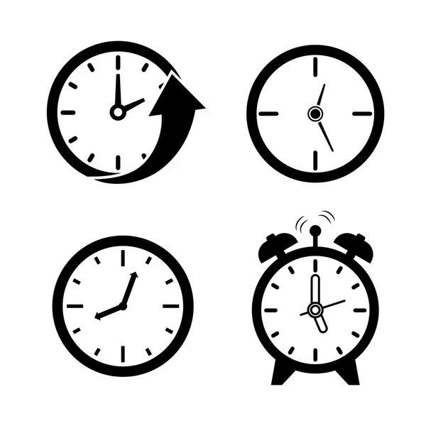 Saat simgesi tasarım — Stok Vektör