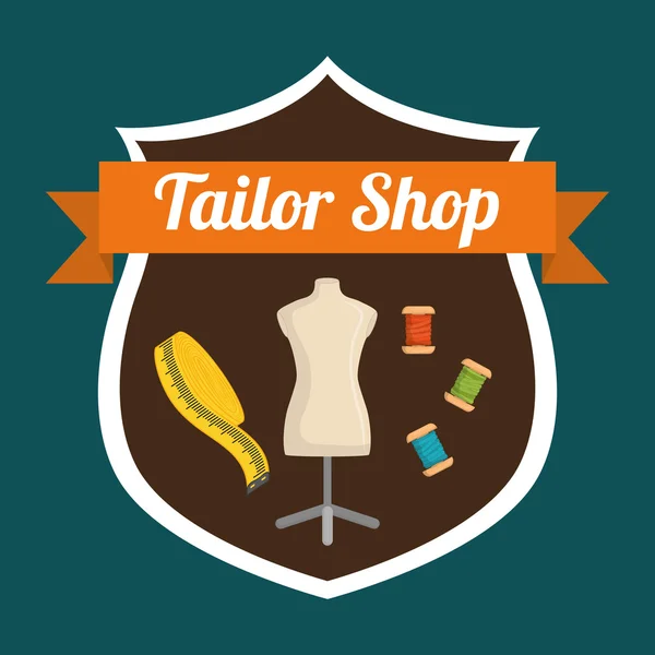 Tailor shop design — Stock Vector