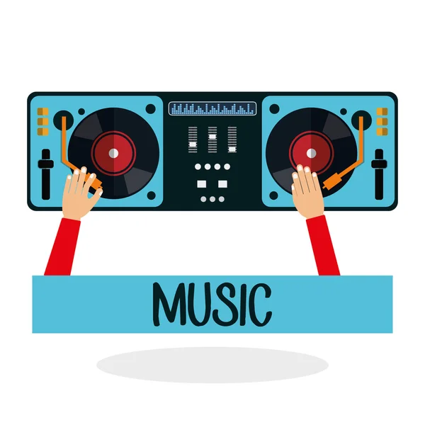 Diseño de icono de música — Vector de stock