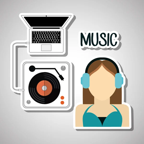 Music icon design — Stock Vector