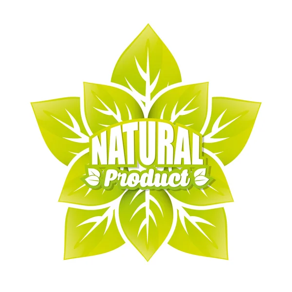 Etiqueta de producto ecológico y natural — Vector de stock