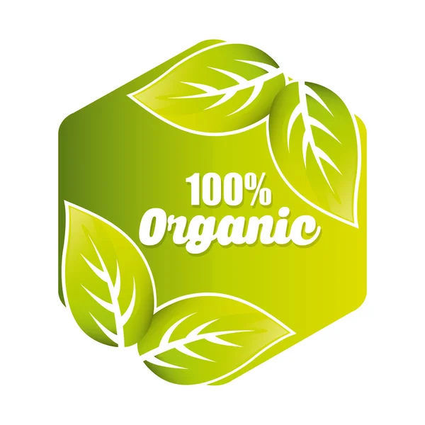 Organik ve doğal ürün etiket — Stok Vektör