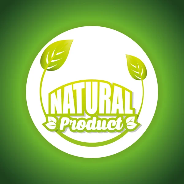 Étiquette de produit biologique et naturel — Image vectorielle