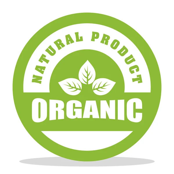 Rótulo orgânico e natural do produto — Vetor de Stock
