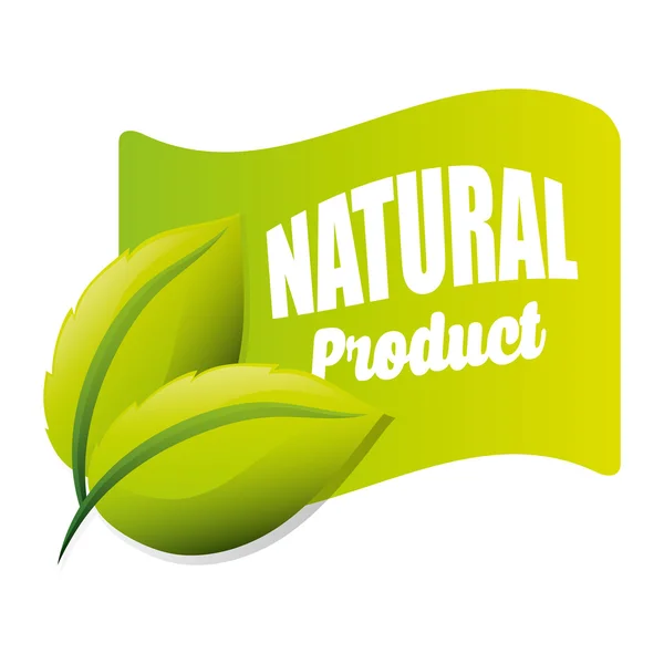 Etiqueta de producto ecológico y natural — Vector de stock