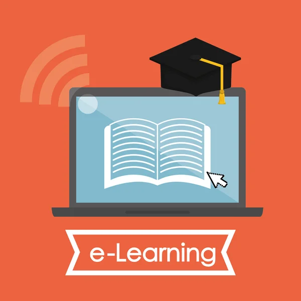 Diseño de iconos de e-learning — Vector de stock