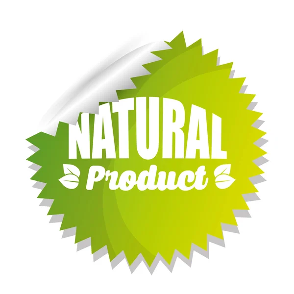 Étiquette de produit biologique et naturel — Image vectorielle