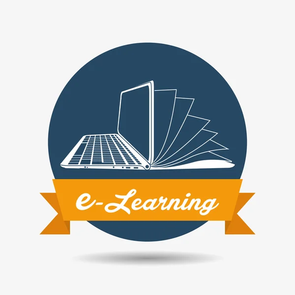 E-learning icon design — Stock Vector