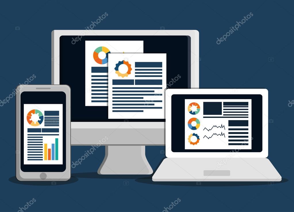 responsive desaign devices, vector illustration